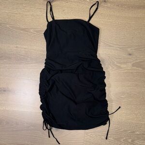 Abercrombie & Fitch size XS Tall - Elegant Black Ruched Dress